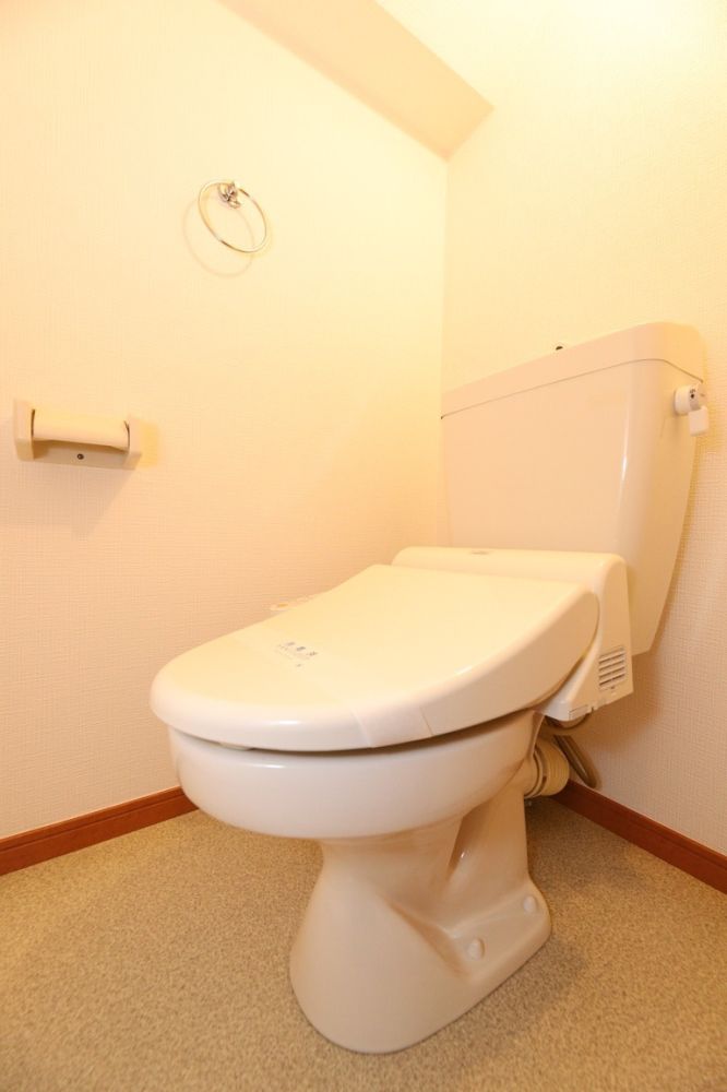 【トイレ】　写真別部屋　嬉しいウォシュレットつきのトイレです　　タオルかけもあるので、使い勝手が良いです